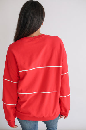 NUULY X Movemama Relaxed Fit Invisible Zipper Breastfeeding Sweatshirt with Piping