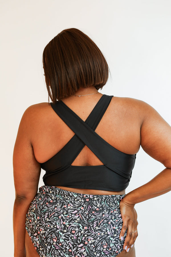 Crop Zip Up Breastfeeding Swimsuit Top | FINAL SALE