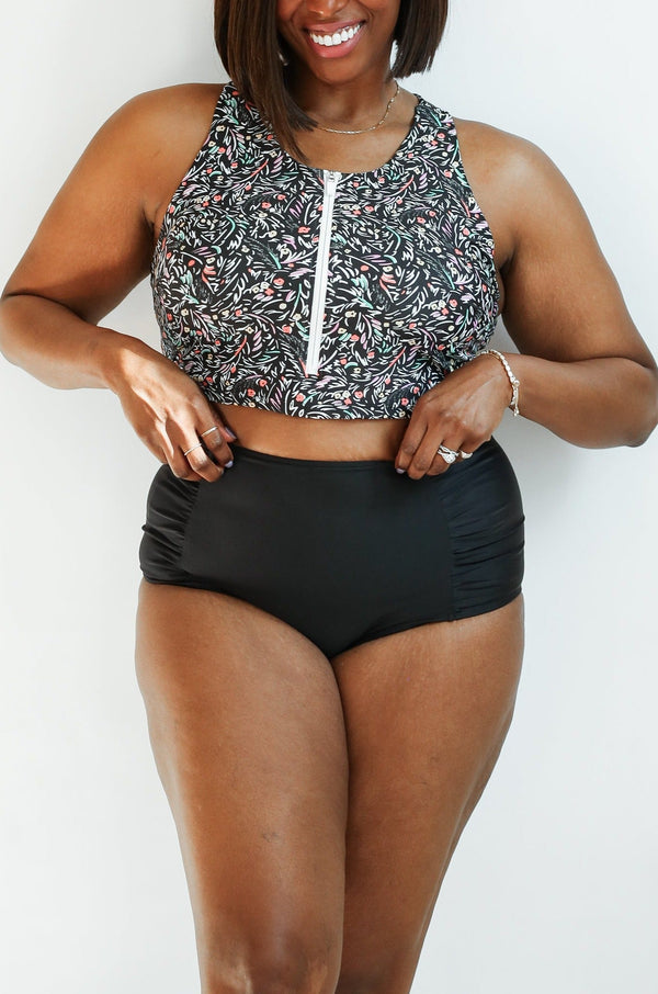 Moderate Coverage High Waist Bikini Bottoms | FINAL SALE