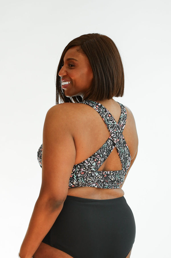 Crop Zip Up Breastfeeding Swimsuit Top | FINAL SALE