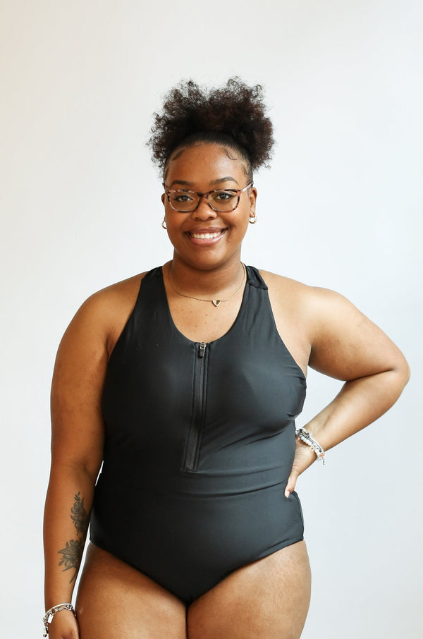 One Piece Zip Up Breastfeeding Swimsuit | FINAL SALE