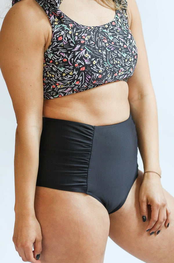 Moderate Coverage High Waist Bikini Bottoms | FINAL SALE