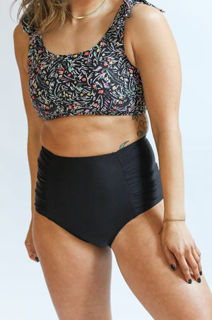 Moderate Coverage High Waist Bikini Bottoms | FINAL SALE