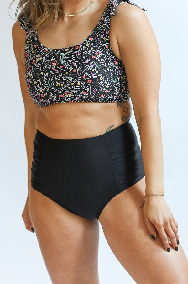 Moderate Coverage High Waist Bikini Bottoms | FINAL SALE