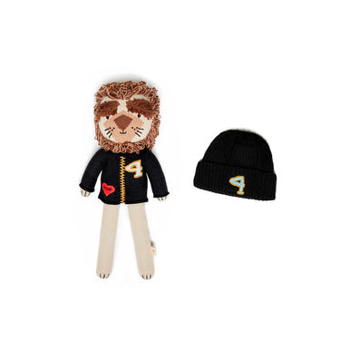 Lennon Lion Match Me Set for babies, featuring a cute lion graphic on a soft top. Perfect for stylish little ones!
