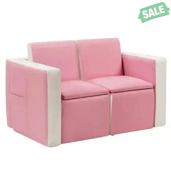 Multi-functional Kids Sofa Table Chair Set Red Kids Chairs & Seating