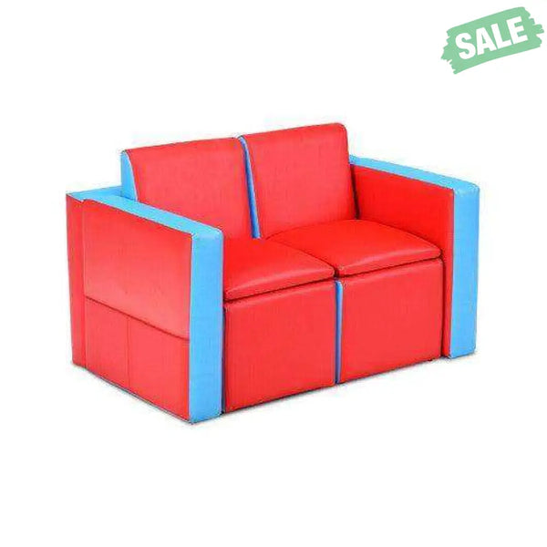 Multi-functional Kids Sofa Table Chair Set Red Kids Chairs & Seating