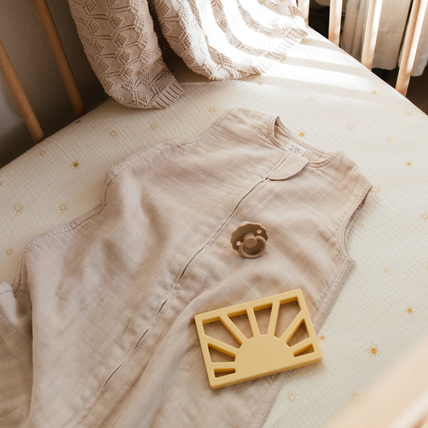 Mushie Organic Cotton Sleep Bag lightweight breathable two-way zipper