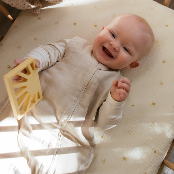 Mushie Organic Cotton Sleep Bag lightweight breathable two-way zipper