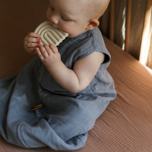 Mushie Organic Cotton Sleep Bag lightweight breathable two-way zipper