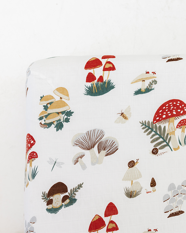 Mushroom Crib Sheet