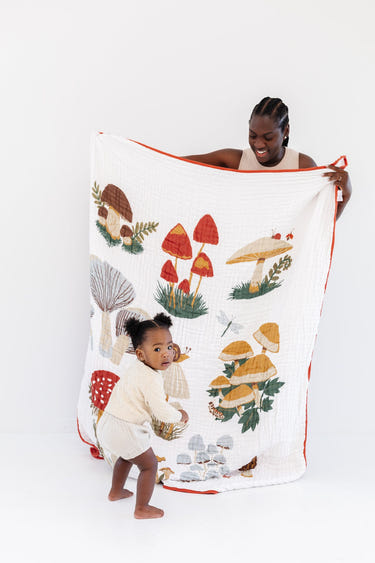 Mushroom Throw Blanket - MOOGCO Baby