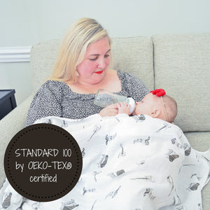 Chello There Baby Muslin Music Swaddle Blanket - MOOGCO Baby