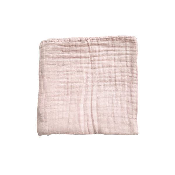 Baby Pink Organic Muslin Cotton 6-Layer Baby Blanket
