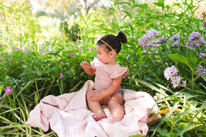 Baby Pink Organic Muslin Cotton 6-Layer Baby Blanket
