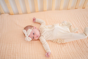 Soft Apricot Muslin 6-Layer Blanket