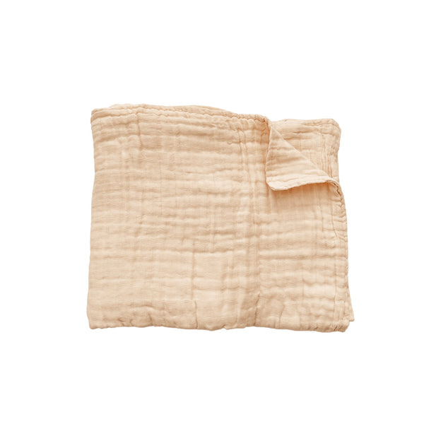 Soft Apricot Muslin 6-Layer Blanket