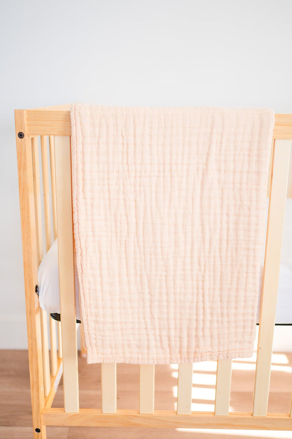 Soft Apricot Muslin 6-Layer Blanket