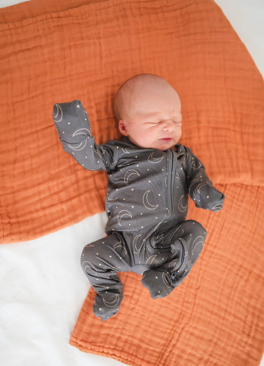 Copper Organic Cotton Muslin Baby Blanket