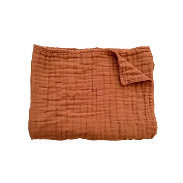 Copper Organic Cotton Muslin Baby Blanket