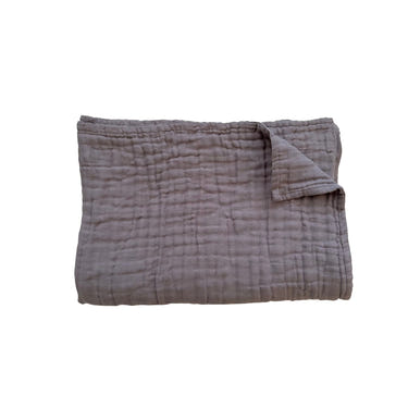 Lavender Gray Muslin 6-Layer Blanket