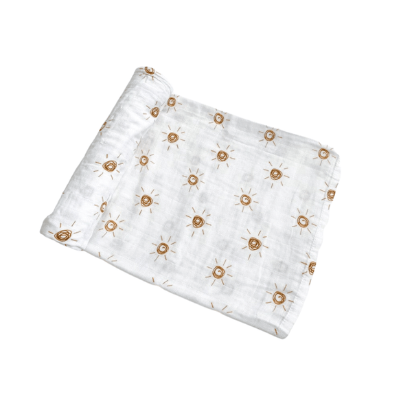 Brown Sun Muslin Swaddle Blanket
