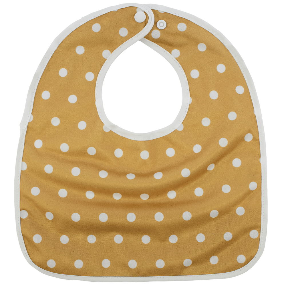 Mustard Polka Dots - The Flip Bib - MOOGCO Baby