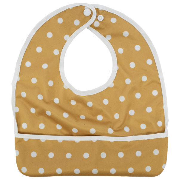 Mustard Polka Dots - The Flip Bib