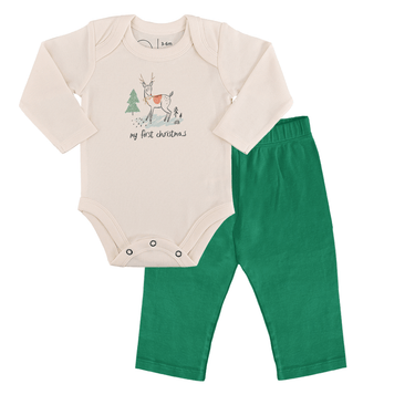 "My First Christmas Deer 2pc gift set for babies - perfect holiday present."