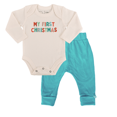 "My First Christmas gift set for babies, perfect keepsake for celebrating baby's first holiday."