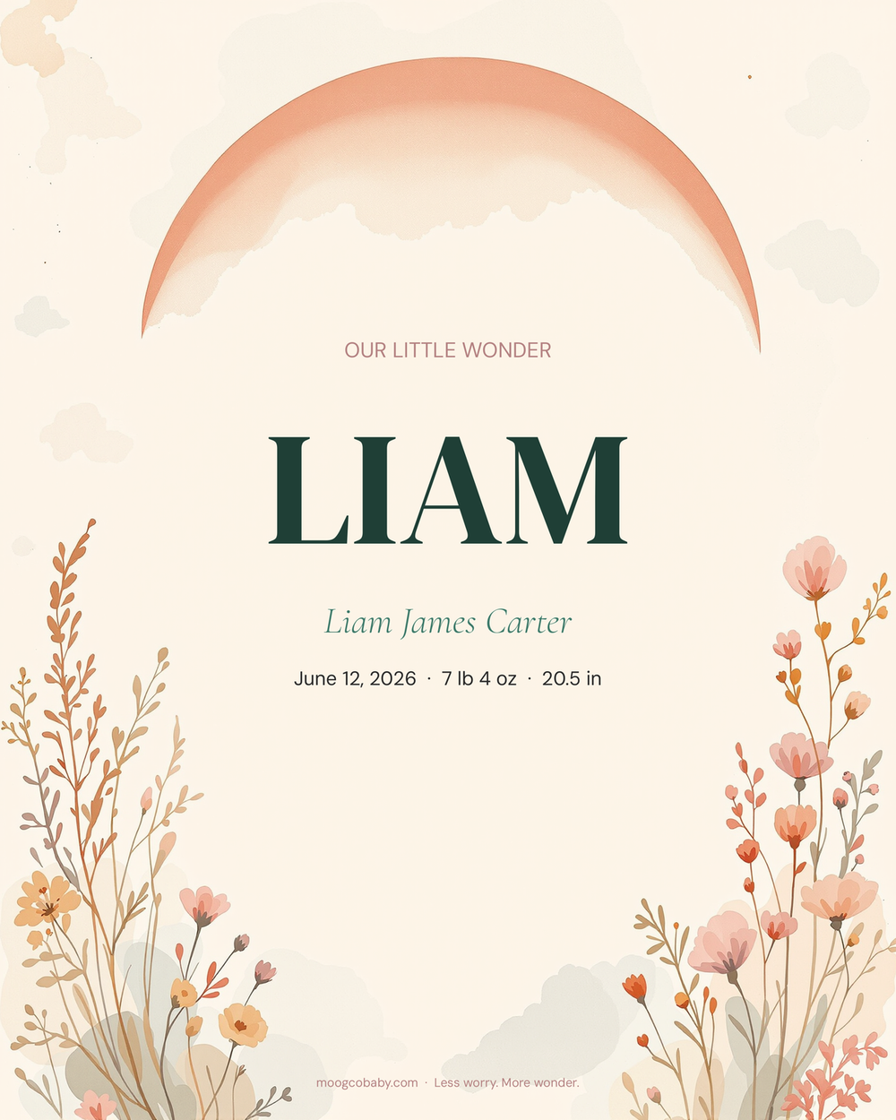 lifestyle name poster boho terracotta