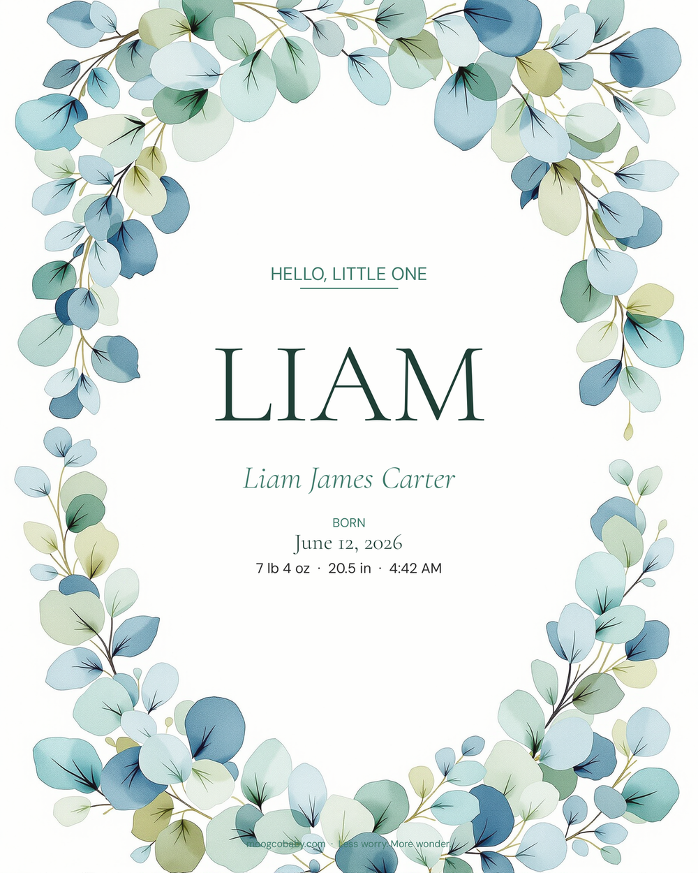 lifestyle name poster botanical sage