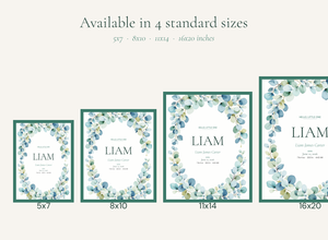 name poster botanical sage sizes