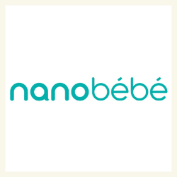 Nanobebe logo on a light beige background