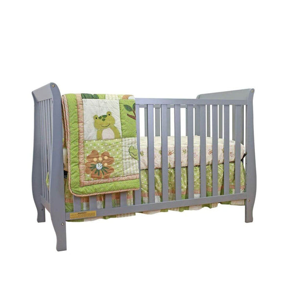AFG Naomi 4-in-1 Baby Crib with Guardrail Gray