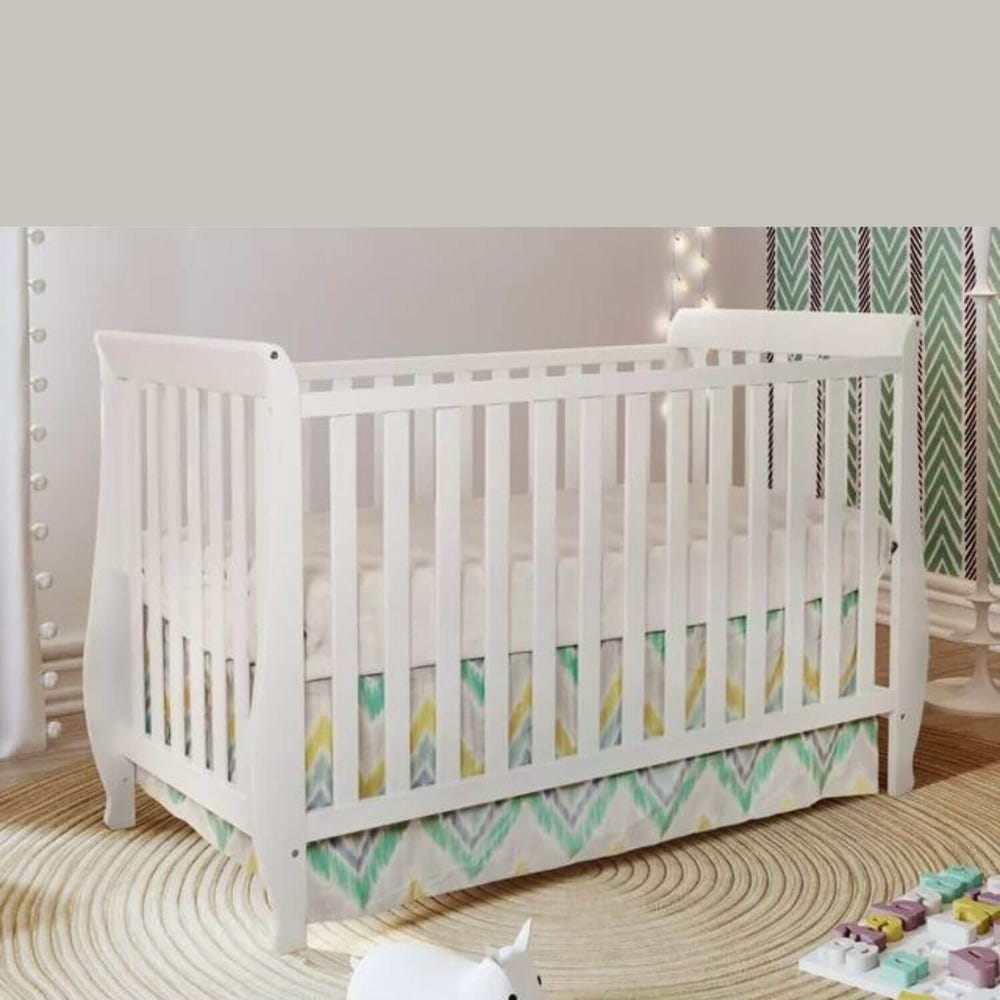 AFG Naomi 4-in-1 Baby Crib with Guardrail White