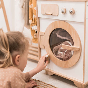 Natural Wooden Toy Washing Machine