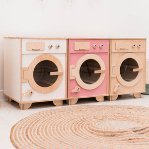Natural Wooden Toy Washing Machine