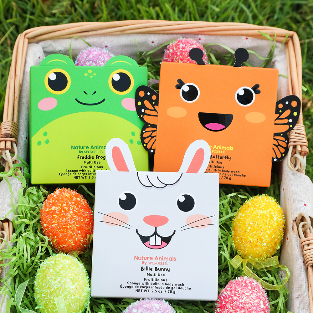 Nature Animals Assorted Pack - Body Wash Infused Buffer for gentle cleansing and fun bath time for babies.