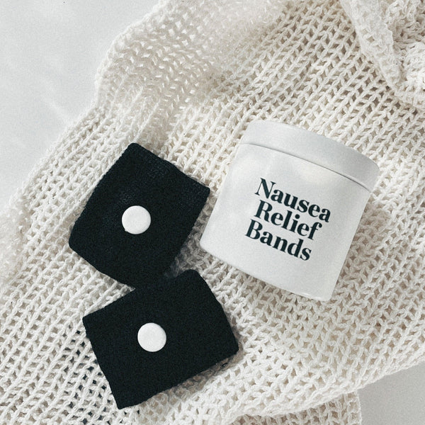 Nausea relief bands for babies, angled view showcasing comfort and wellness support.