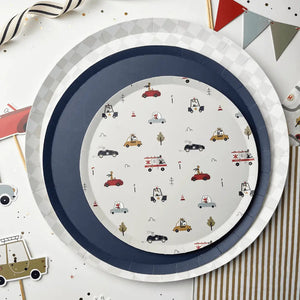 Navy Paper Party Plate (8pcs)