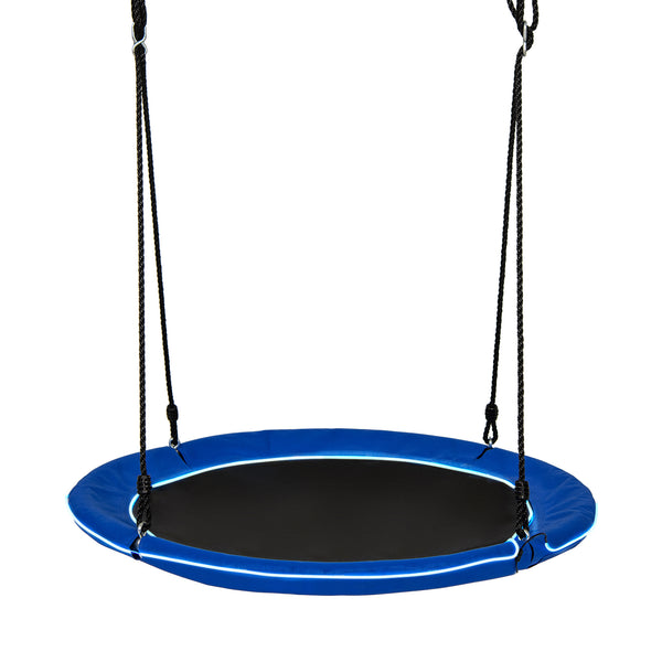 40 Inches Saucer Tree Swing Round with Lights for Kids and Adults
