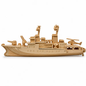 Navy Battleship Destroyer Boat Model Kit Wooden 3D Puzzle 13 Inches Long