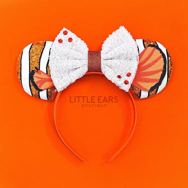"Nemo Mickey Ears for babies - adorable Disney-inspired headband featuring Nemo design."