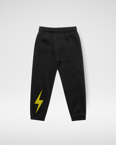 Black Neon Spark Track Pant for babies and toddlers, stylish and comfortable for active play.