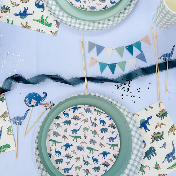 Dinosaur Pattern Paper Party Plates (12pcs)