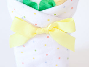 Baby Blossom Company Neutral Dots Baby Gift Set layette bouquet