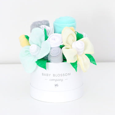 Neutral Hatbox Bouquet - Petite: Elegant floral arrangement in a stylish hatbox, perfect for gifting or home decor.