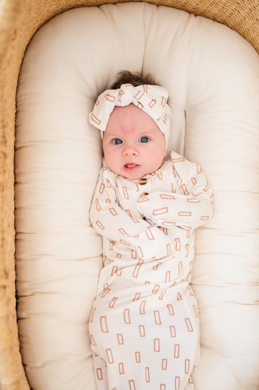 Neutral Rectangle Bamboo Baby Knotted Headband