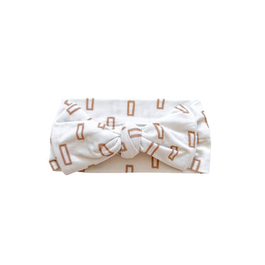 Neutral Rectangle Bamboo Baby Knotted Headband